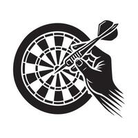 dartboard bull's eye design silhouette vector