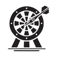 dartboard target silhouette design vector