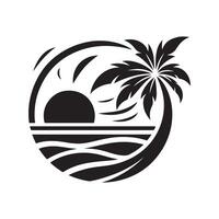 summer vibes palm artwork vector
