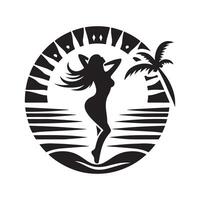 art summer vibes design vector