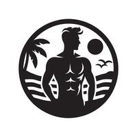 summer vibes silhouette image vector
