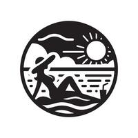 sunset beach summer vibes vector