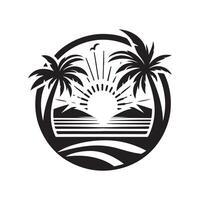 tropical island summer vibes design vector