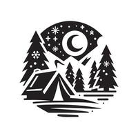 snowflakes winter season silhouette design vector