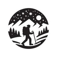 hiking vectors silhouette graphic design