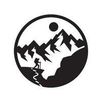 hiking vectors art silhouette graphic