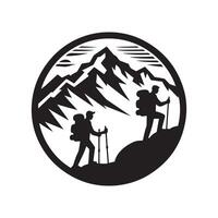 hiking graphic silhouette image vectors