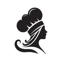 Cooking Cap Silhouette Icon Design vector