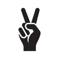 Victory Hand Icon Art vector