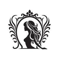 Modern Mirror Silhouette Design vector