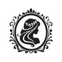 Mirror Silhouette with Frame vector