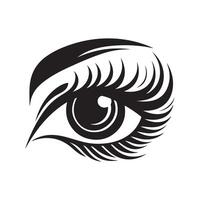 Female Eye Outline Icon Design vector
