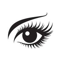 Female Eye Silhouette Illustration vector