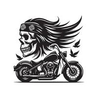 Harley and Skulls Graphic Design vector