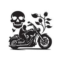 Skulls and Harley Icon Art vector