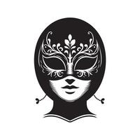 Tengu Hacker Mask design vector