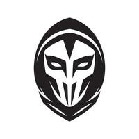 Japanese hacker mask art vector