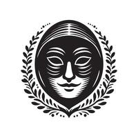 Tengu hacker mask face design vector