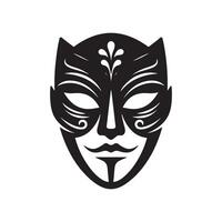 Tengu hacker face mask vector