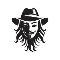 Hacker mask Tengu art vector