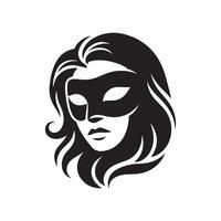 Tengu hacker character mask vector