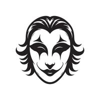 Joker face mask graphic vector