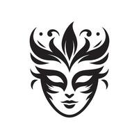 Joker mask silhouette graphic vector