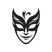 Art Joker face silhouette vector
