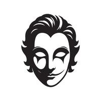Joker face art design vector