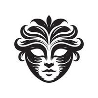 Joker mask icon vector