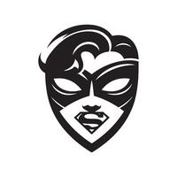 Superman mask digital art vector