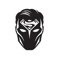 Superman mask profile design vector