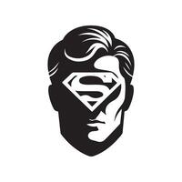 Superman character mask silhouette vector