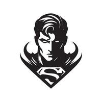 Superman face design vector