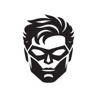 Superman mask silhouette vector