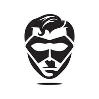 Superman character face vector