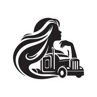 Trucker silhouette design vector