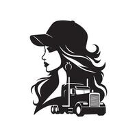 Trucker graphic illustration vector