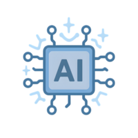 Ai chip igniting power lines, digital realm, futuristic illustration, abstract environment, dynamic viewpoint, innovation concept png