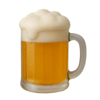 Refreshing cold beer with foam in glass clear background beverage showcase indoor setting top-down view summer vibes png
