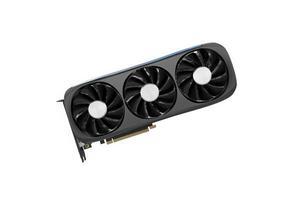 Graphic Card Processing Unit GPU Computer isolated on white background photo