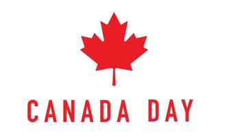 Canada day maple leaf plant red color text font caaligraphy hand written lettering 1st first date day juky month canadaian happy independence day freedom event canada day maple red color object banner vector