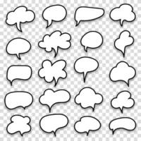 Collection set of speech bubbles on background. The concept of communication of people in the field of business and everyday affairs. vector