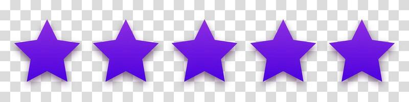 Star icon in purple and yellow colors. Quality symbol, rating concept, best review, product evaluation, score system, ranking indicator, testimonial feedback, service level icon vector