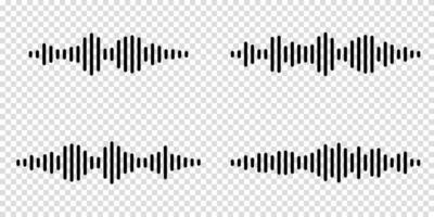 Audio wave. icon sound song. podcast set waves. Symbols isolated background. Voice message. illustration. EQ vector