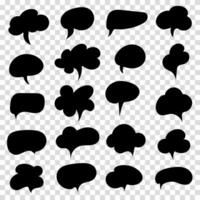 Set of speech bubble collection. Talk symbols, communication elements, dialog icons, business and everyday conversation design, chat interface graphics, message and speech concept. vector