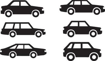 Classic Automobile Silhouettes Old Vehicle Graphics vector