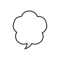 Speech bubble message isolated icon illustration design icon or sign line and fill style. vector