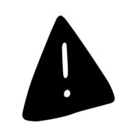 Warning sign icon. Exclamation mark in triangle. Flat style. vector