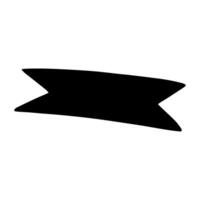 Ribbon icon. Flat black symbol. Pictogram is isolated on a white background. Designed for web and software interfaces. vector